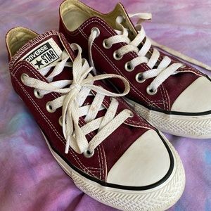 Maroon Converse Sneakers